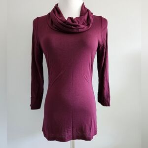 Outback Red Plum Cowl Neck Sweater